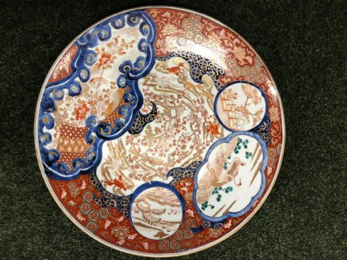 large japanese antique imari chargerplate - CATEGORY: ANTIQUE PLATES - DATED 1890