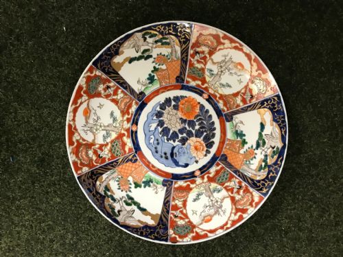 large antique japanese imari chargerplate - CATEGORY: ANTIQUE PLATES - DATED 1900