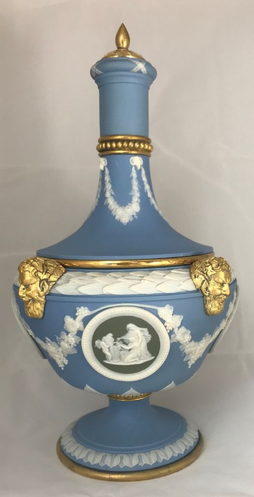 antique wedgwood vase three colour ormolu mounted vase - CATEGORY: ANTIQUE VASES - DATED 1890