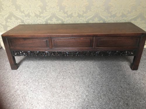 an unusual antique chinese hardwood alter table - CATEGORY: ANTIQUE SIDEBOARDS - DATED 19TH CENTURY