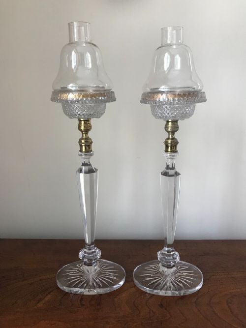 PAIR OF CRYSTAL CRICKLIGHT NIGHTLIGHTS ON STANDS - ADDITIONAL PHOTO 2