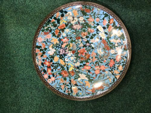 large japanese cloisonne plaque - CATEGORY: ANTIQUE METAL - DATED 1890