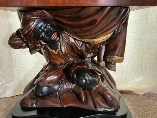 PAIR STUNNING ITALIAN CARVED WALNUT AND LACQUERED JARDINIERS - ADDITIONAL PHOTO 2