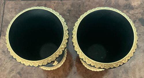 ANTQUE WEDGWOOD BASALTGILT AND BRONZED VASES - ADDITIONAL PHOTO 3