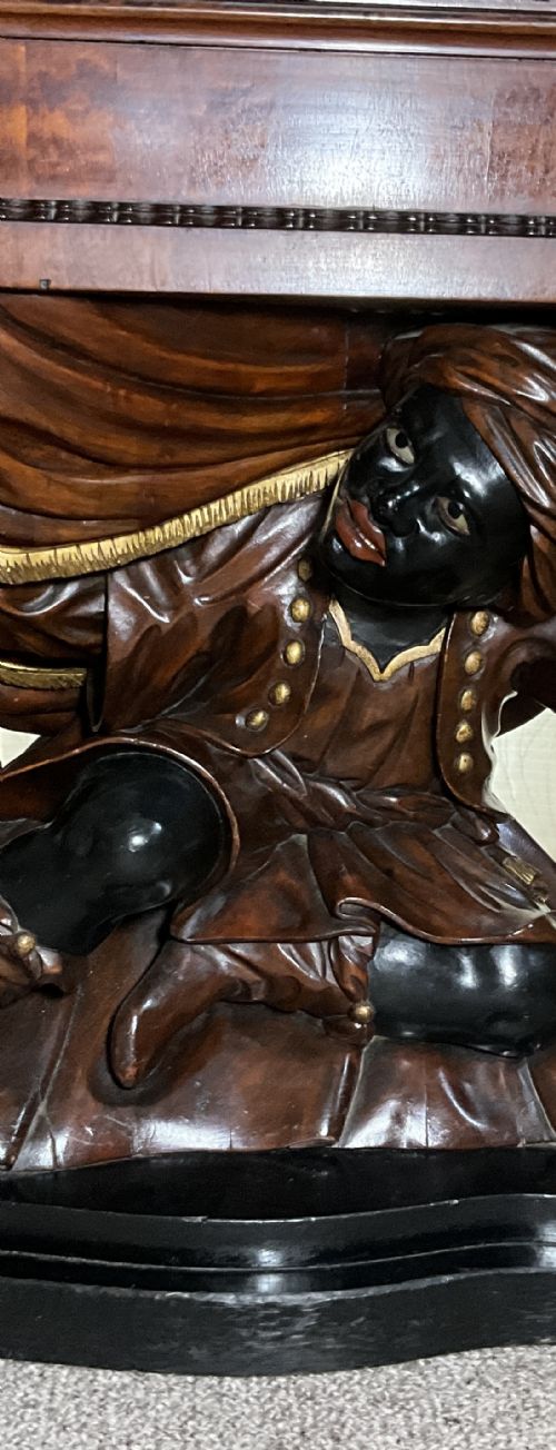 PAIR STUNNING ITALIAN CARVED WALNUT AND LACQUERED JARDINIERS - ADDITIONAL PHOTO 5