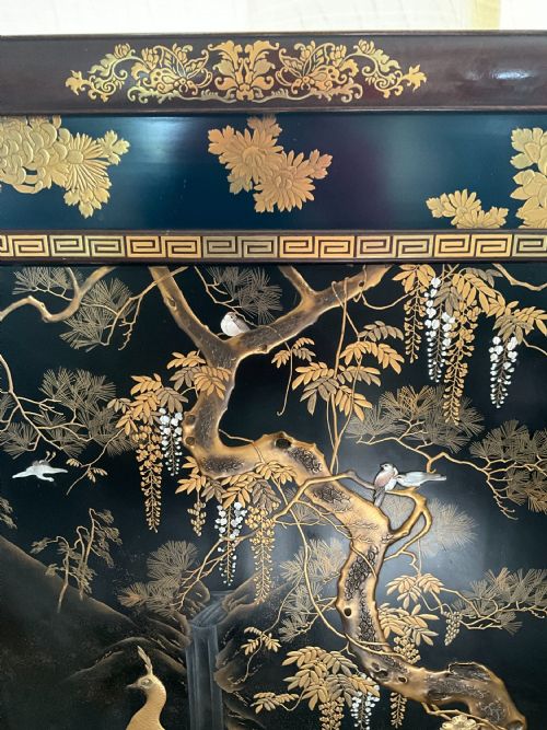 MAGNIFICENT JAPANESE GOLD LACQUER SCREEN - ADDITIONAL PHOTO 7