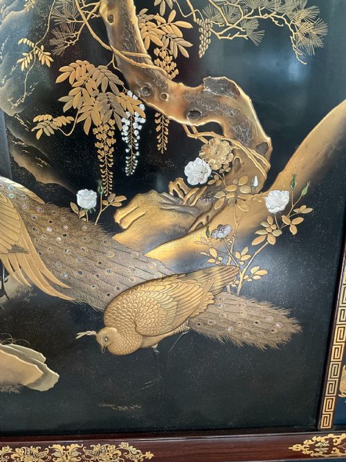 MAGNIFICENT JAPANESE GOLD LACQUER SCREEN - ADDITIONAL PHOTO 8