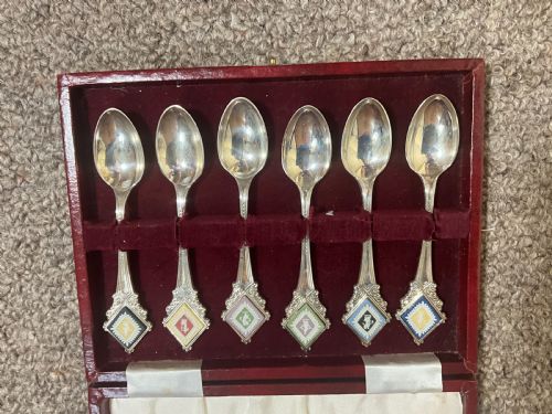 TRICOLOUR WEDGWOOD STERLING SILVER SPOONS - ADDITIONAL PHOTO 1