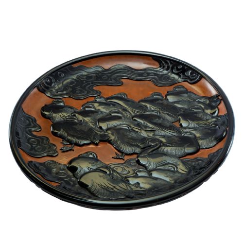 MAGNIFICENT JAPANESE LACQUER PLAQUE - ADDITIONAL PHOTO 1