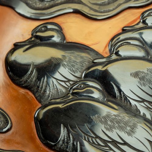 MAGNIFICENT JAPANESE LACQUER PLAQUE - ADDITIONAL PHOTO 2