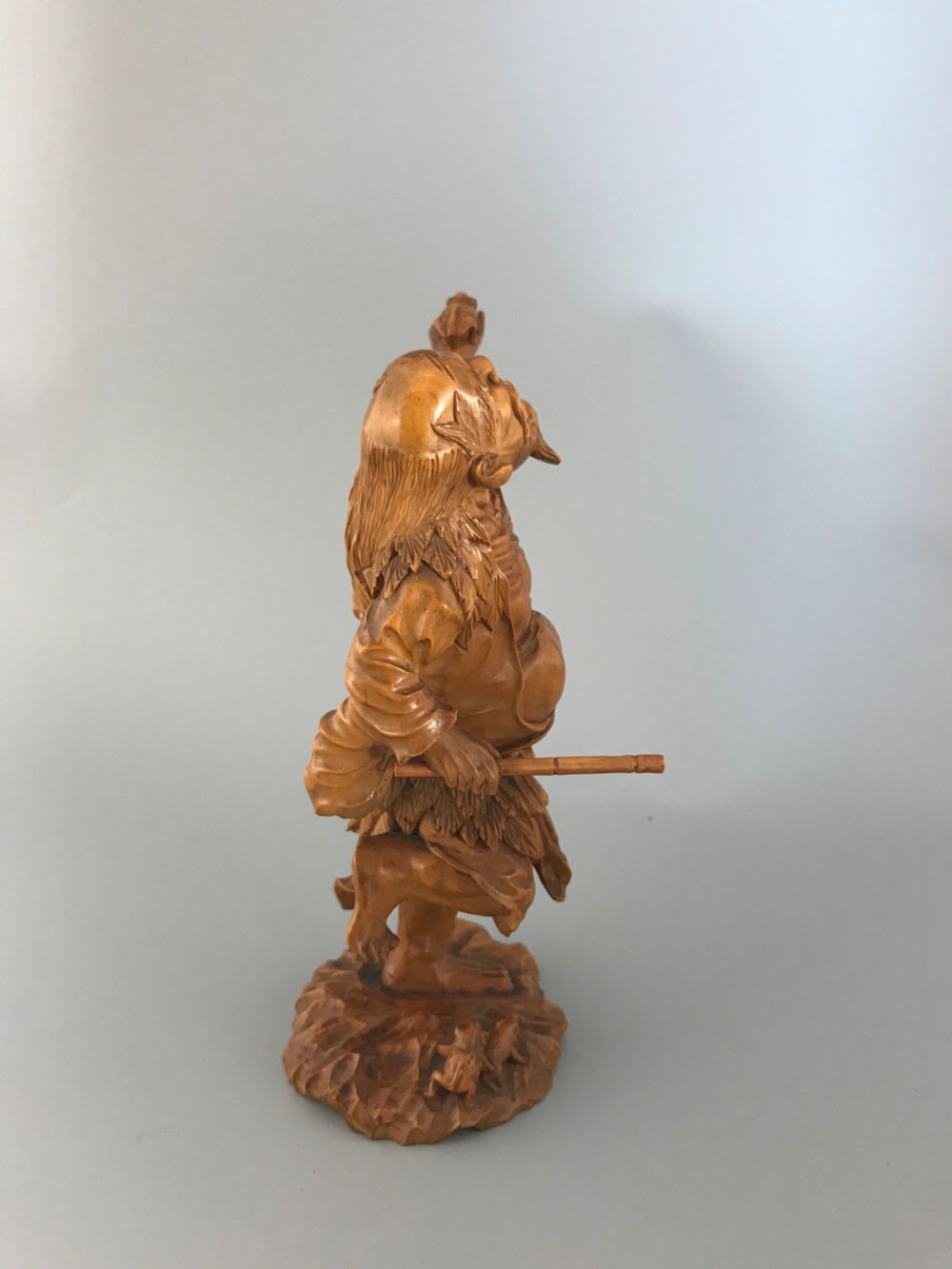 Japanese Boxwood Okimono of Gama Sennin. View II