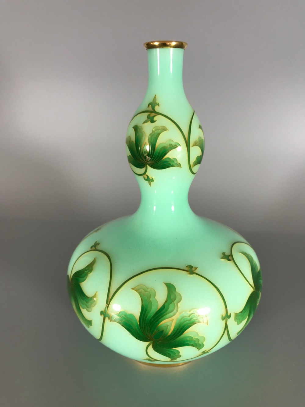 GOLD MOUNTED ANTIQUE  JAPANESE CLOISONNE VASE  View VI