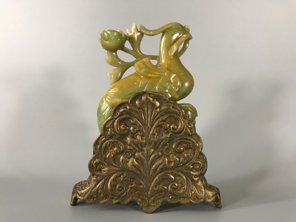 PAIR CHINESE NEPHRITE/JADE PHOENIX BIRDS View XIII