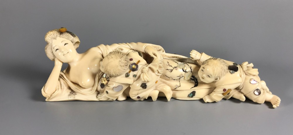 JAPANESE IVORY AND SHIBAYAMA OKIMONO