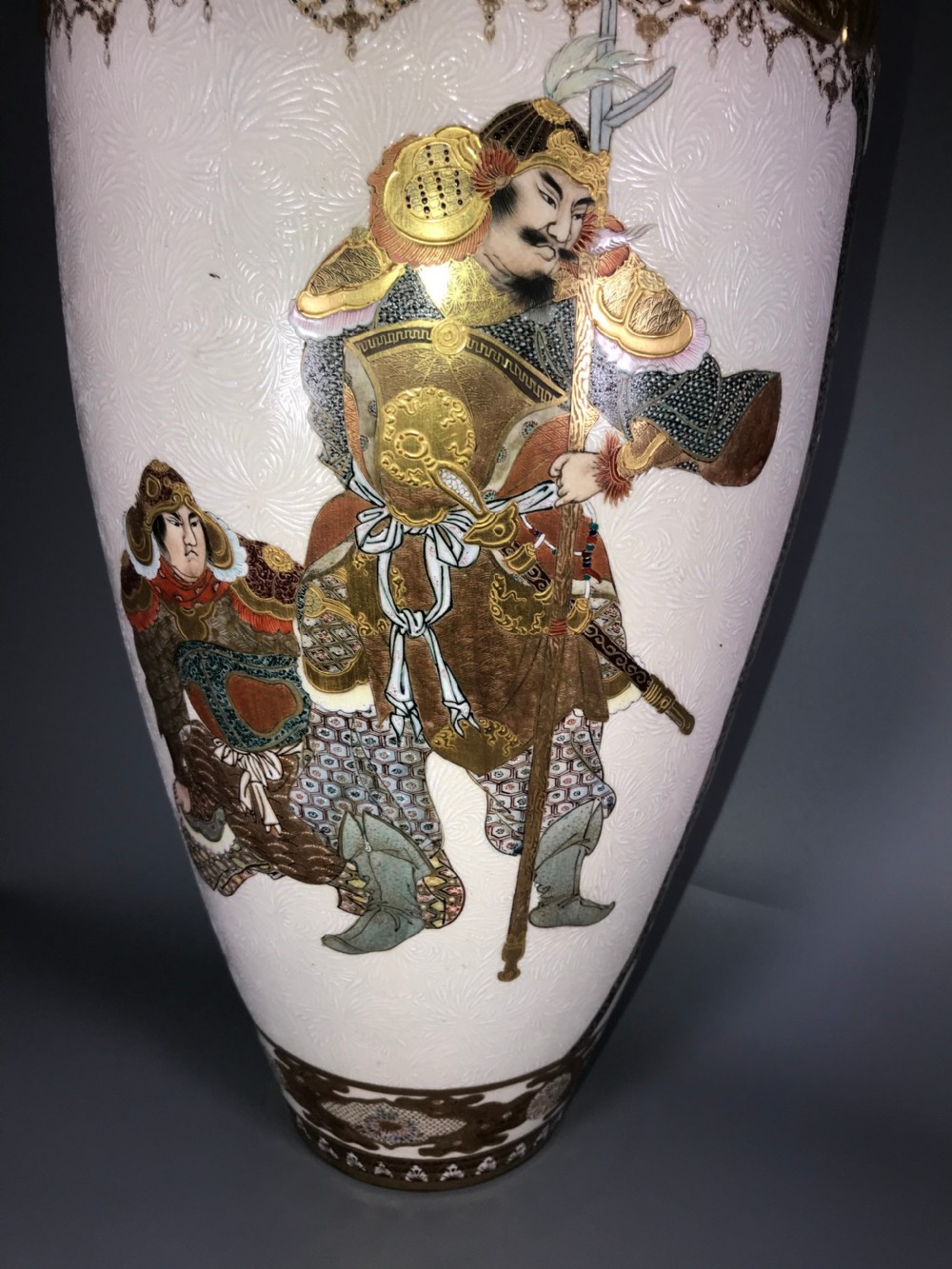 LARGE IMPRESSIVE JAPANESE KINKOZAN SATSUMA VASE  View VII