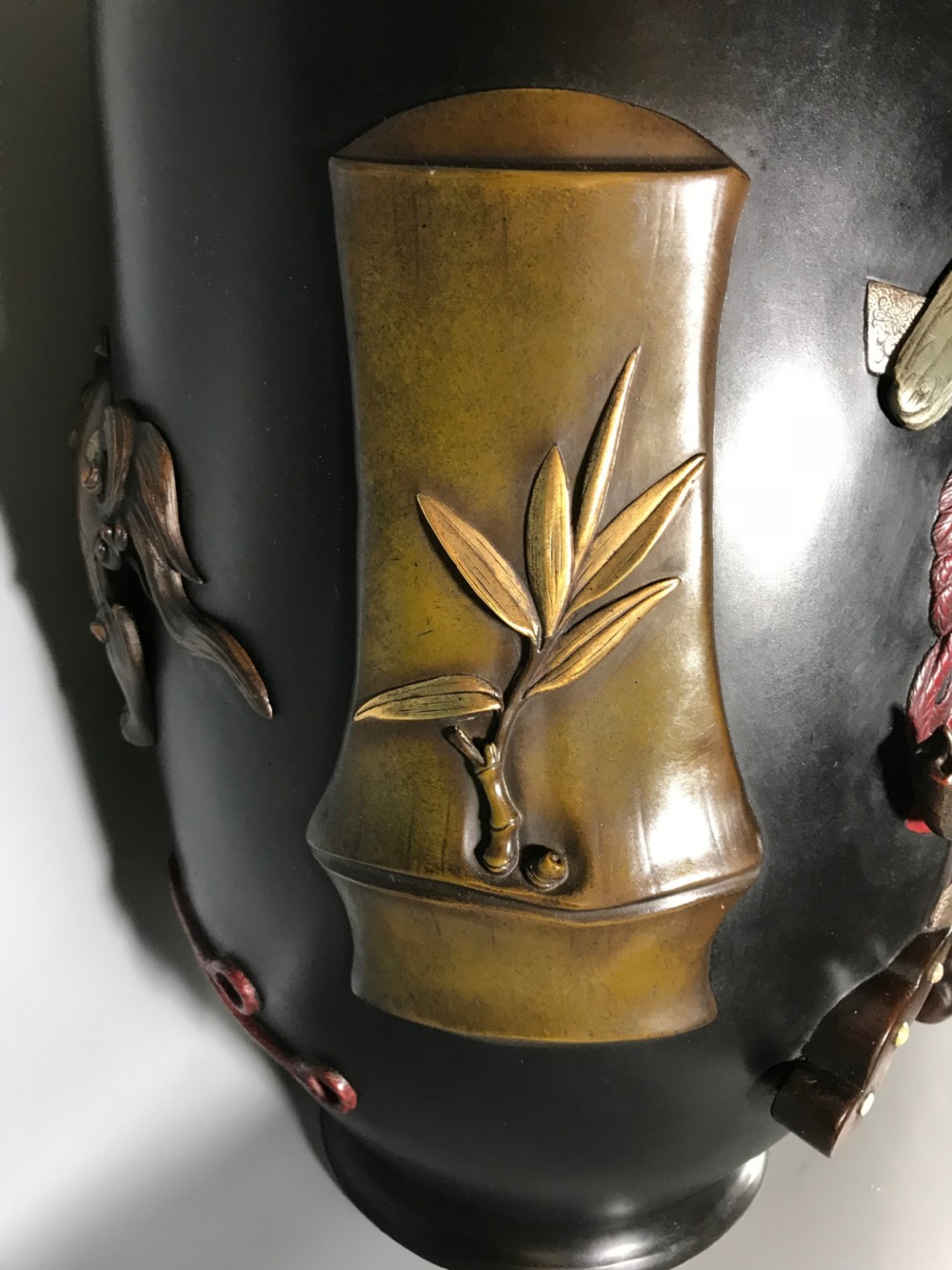 MASSIVE JAPANESE BRONZE VASE  View V