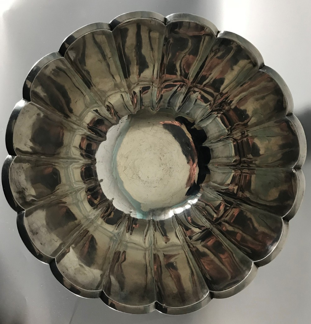 LARGE ANTIQUE JAPANESE 
 SILVER BOWL View VII