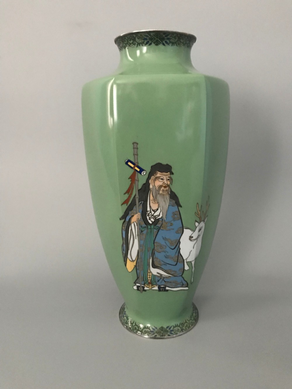 LARGE JAPANESE CLOISONNE VASE View IV