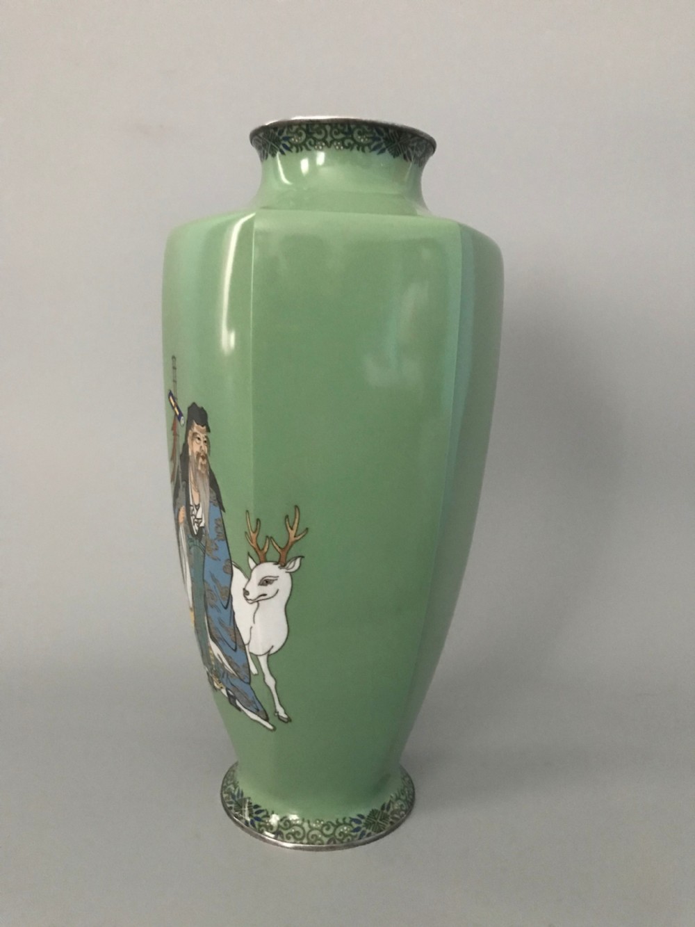 LARGE JAPANESE CLOISONNE VASE View IX