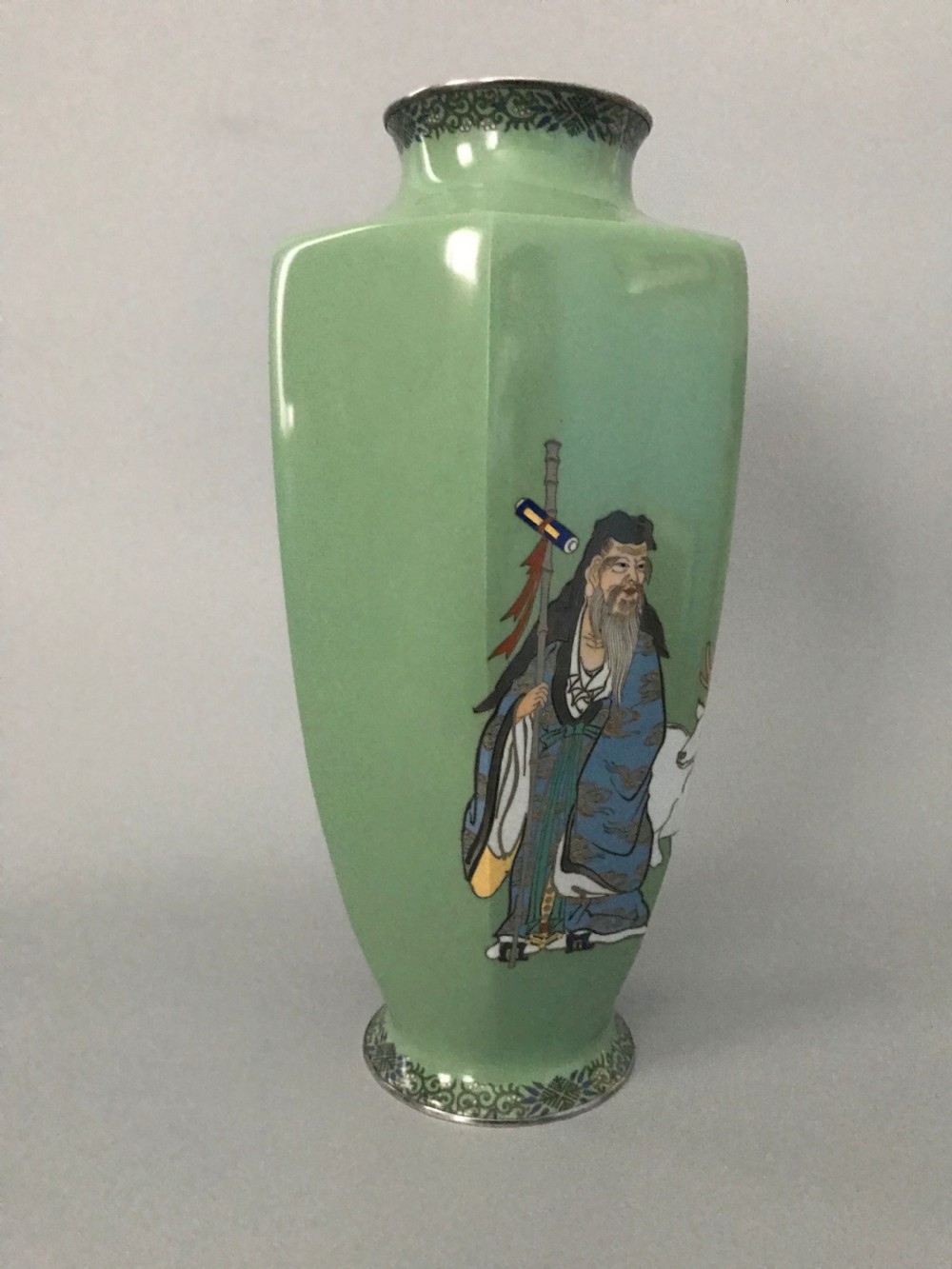 LARGE JAPANESE CLOISONNE VASE View X