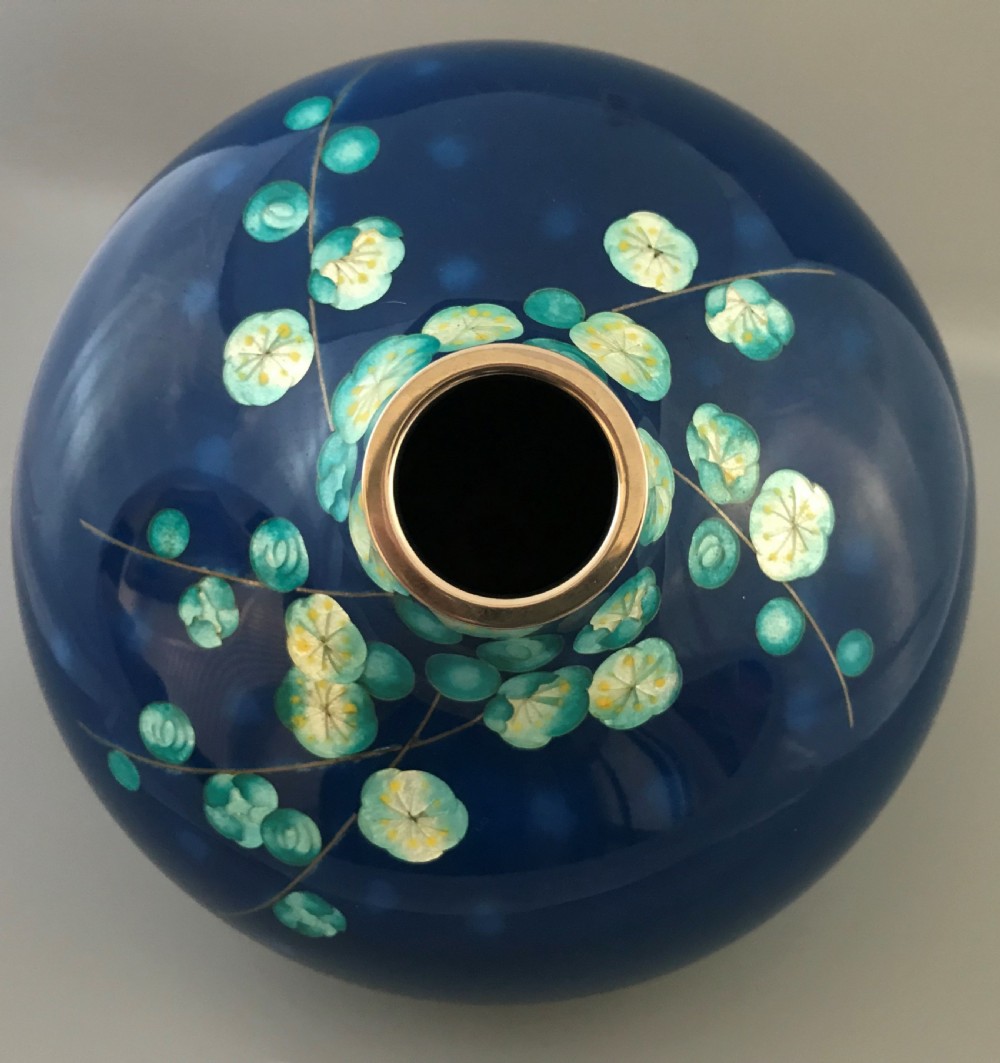JAPANESE CLOISONNE VASE by TAMURA. View XIII