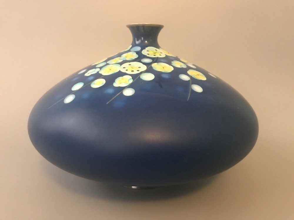 JAPANESE CLOISONNE VASE BY TAMURA