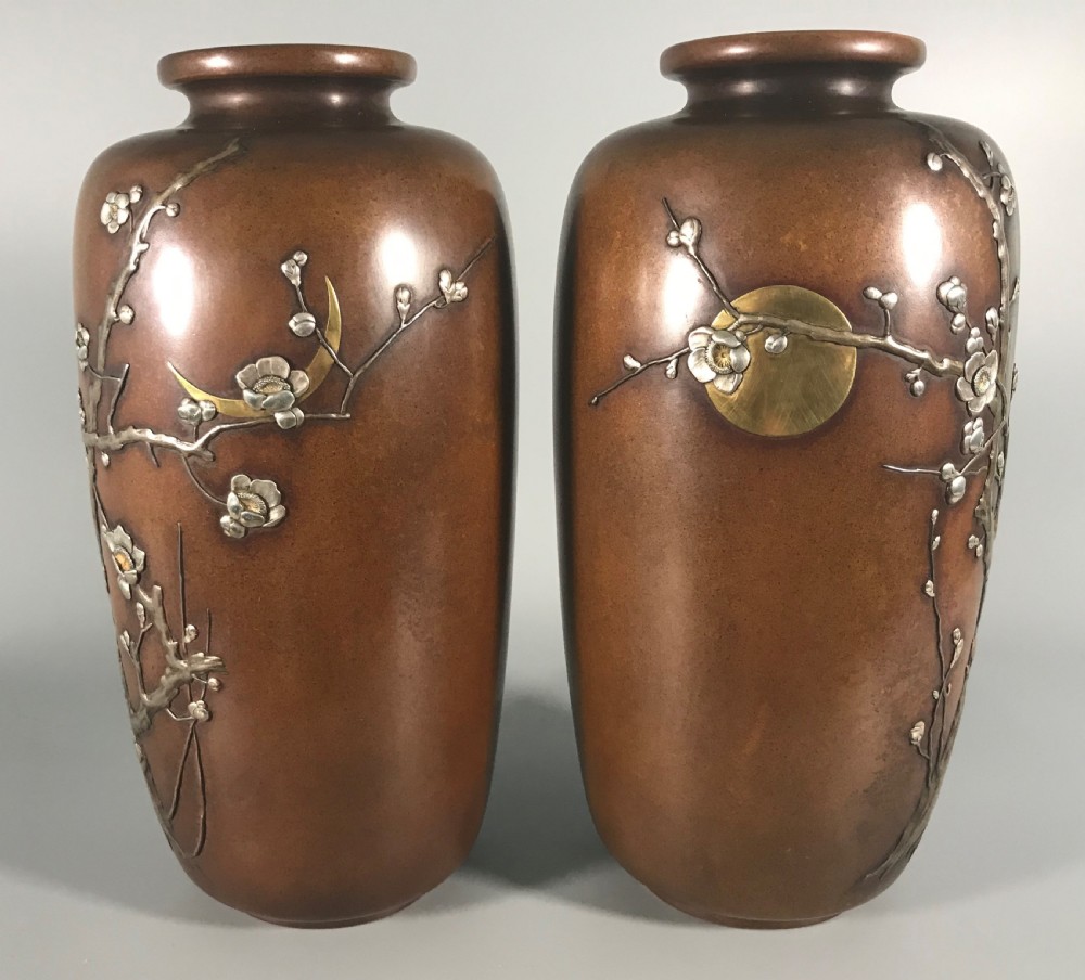 JAPANESE BRONZE VASES by NOGAWA View V