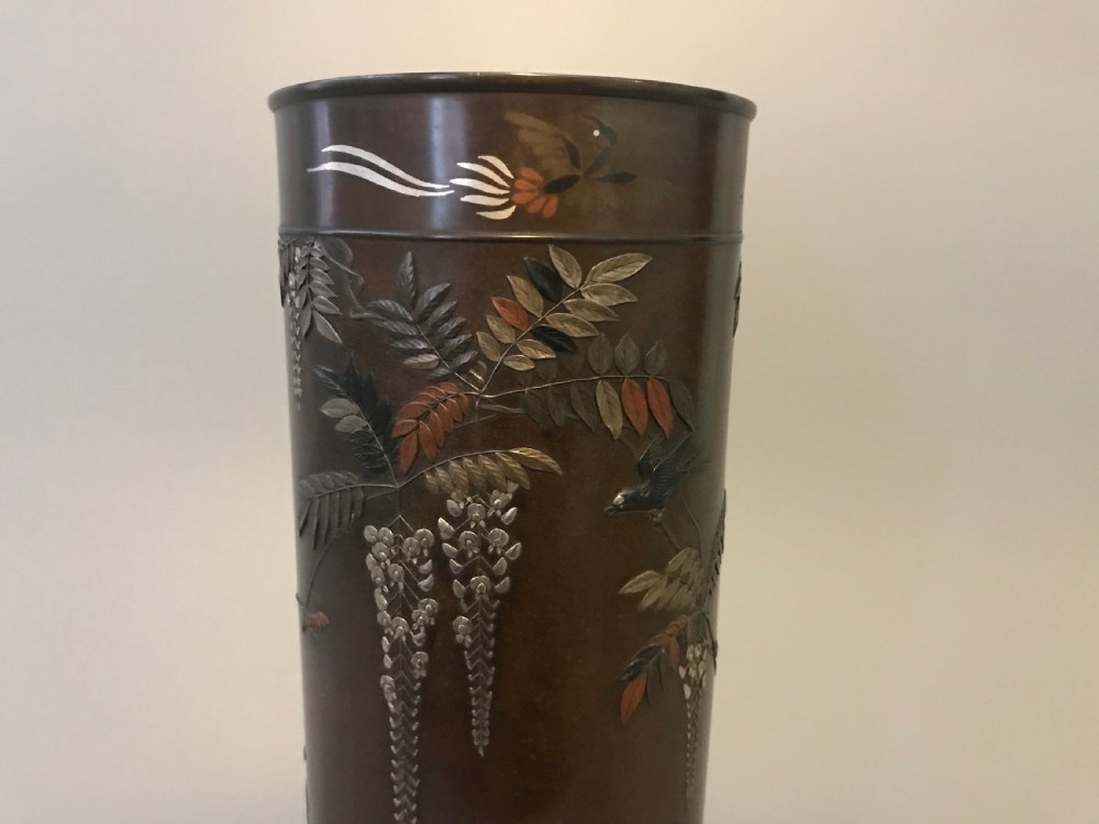 LARGE JAPANESE BRONZE VASE by NOGAWA. View II