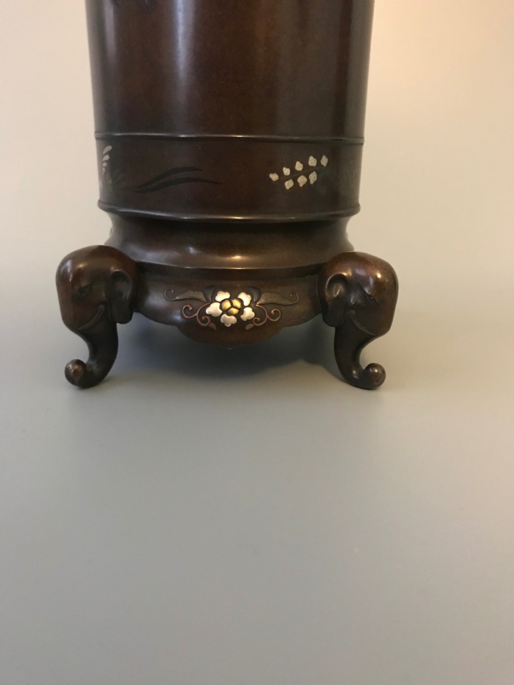 LARGE JAPANESE BRONZE VASE by NOGAWA. View VI