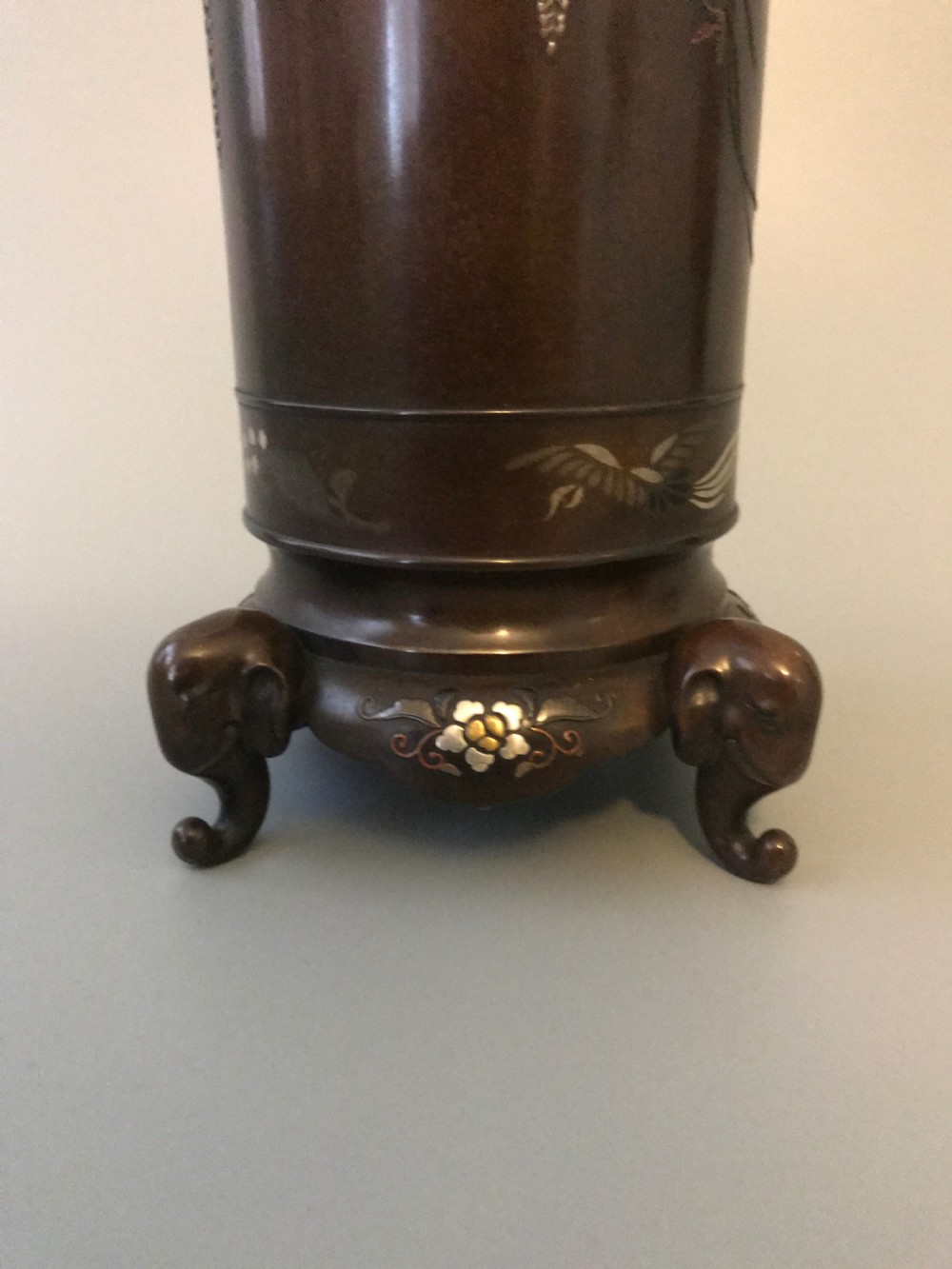 LARGE JAPANESE BRONZE VASE by NOGAWA. View VII