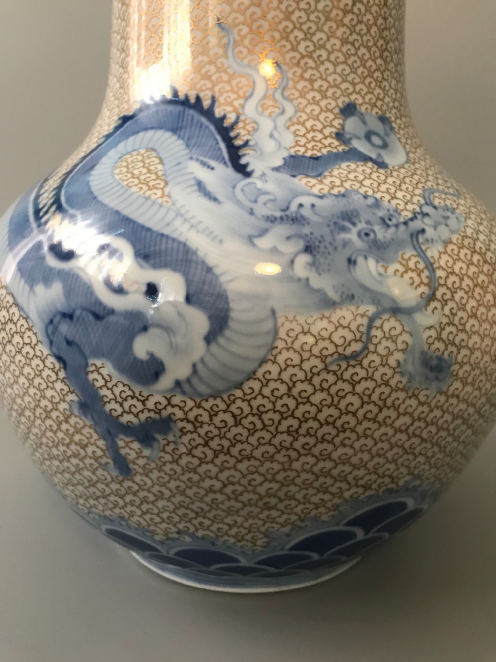 LARGE JAPANESE VASE by FUKAGAWA . View V