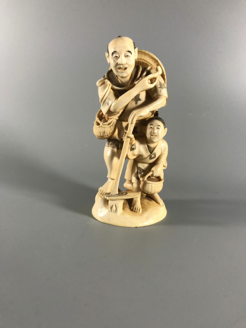 JAPANESE IVORY OKIMONO.
 MEIJI PERIOD.