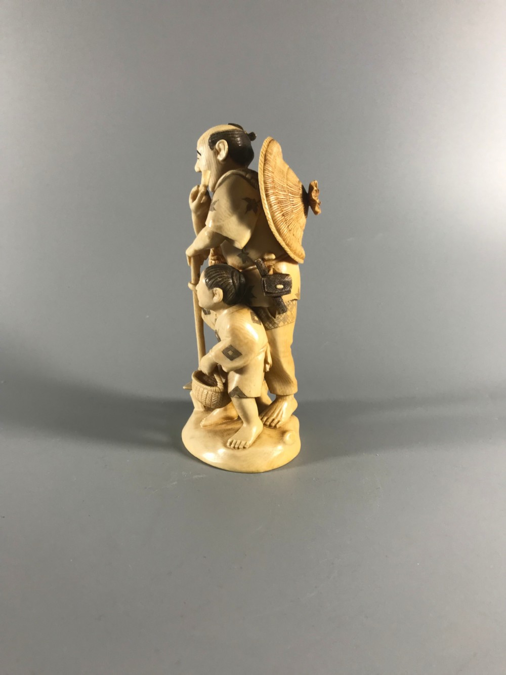 JAPANESE IVORY OKIMONO.
 MEIJI PERIOD. View III