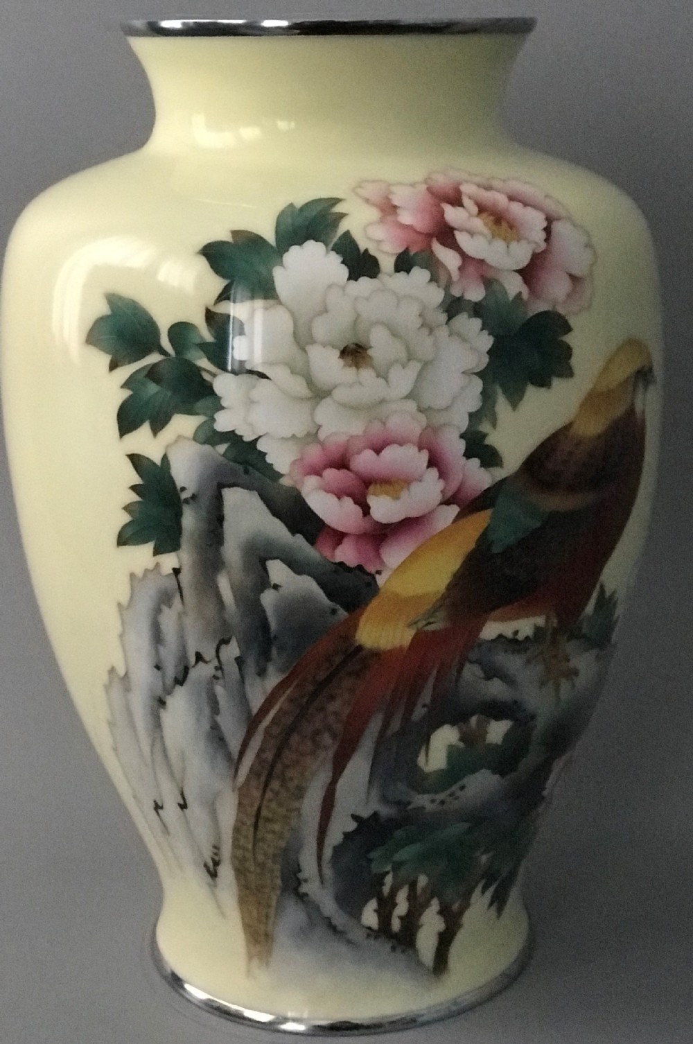 HUGE JAPANESE CLOISONNE VASE View III