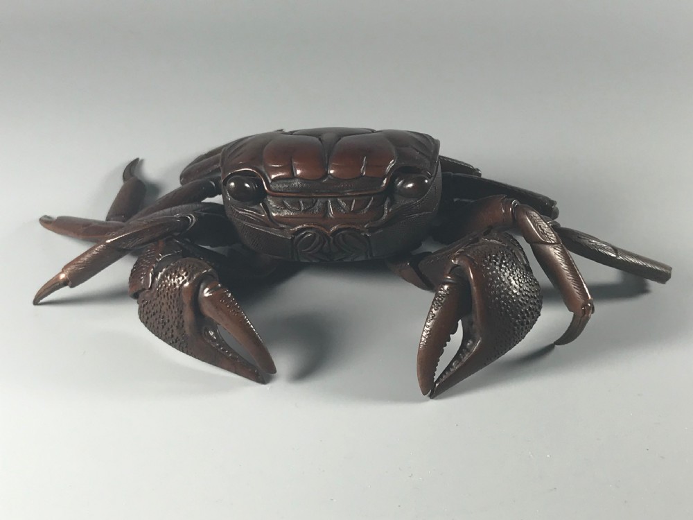 JAPANESE ARTICULATED BRONZE CRAB View IV