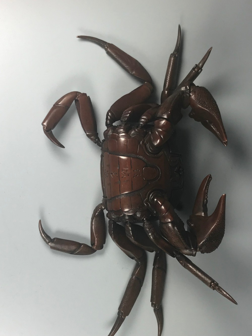 JAPANESE ARTICULATED BRONZE CRAB View V