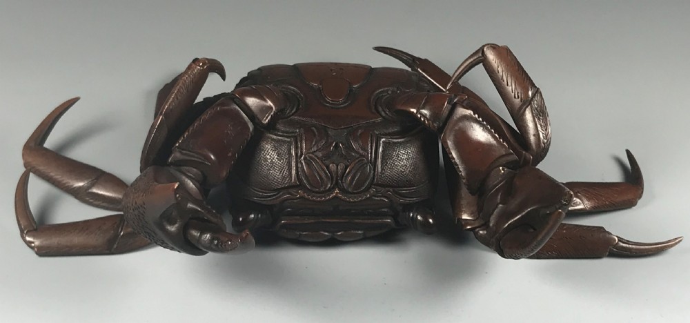 JAPANESE ARTICULATED BRONZE CRAB View VII