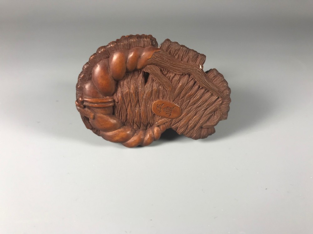 JAPANESE BOXWOOD NETSUKE by MASANAO View III