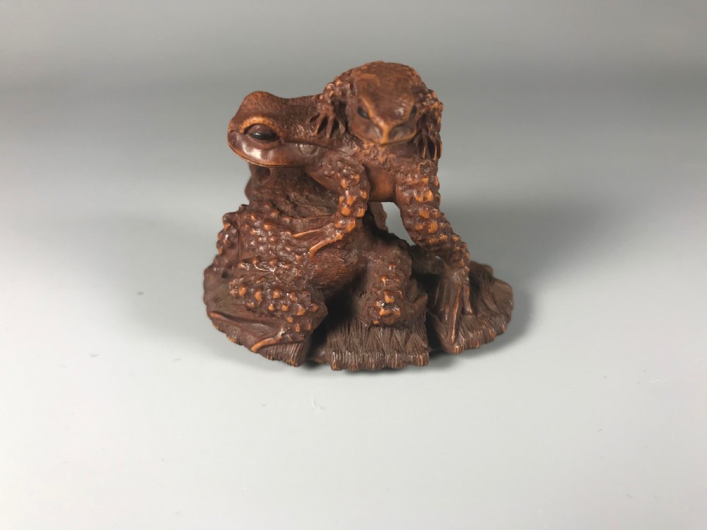 JAPANESE BOXWOOD NETSUKE by MASANAO View V