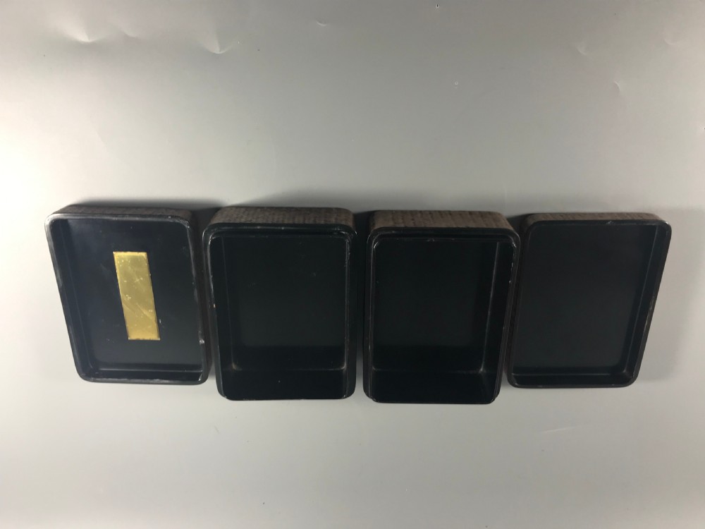 Japanese lacquer and mixed metal boxes View III