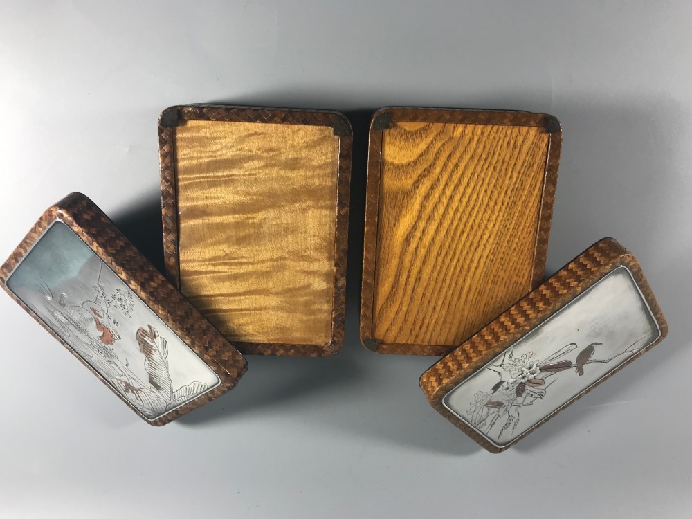 Japanese lacquer and mixed metal boxes View IV