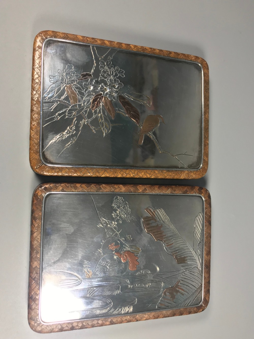 Japanese lacquer and mixed metal boxes View V