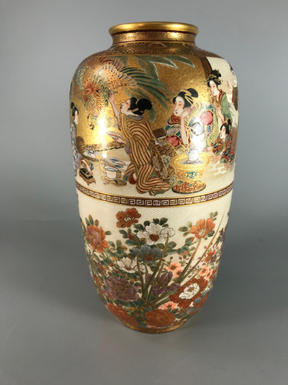 JAPANESE SATSUMA VASE BY KIZAN View V
