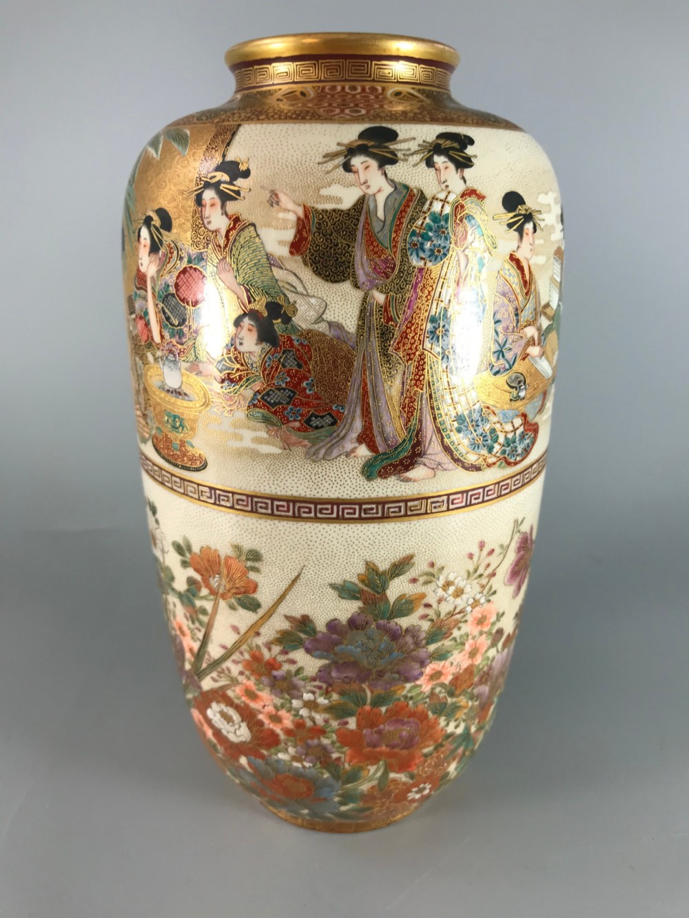 JAPANESE SATSUMA VASE BY KIZAN View VI
