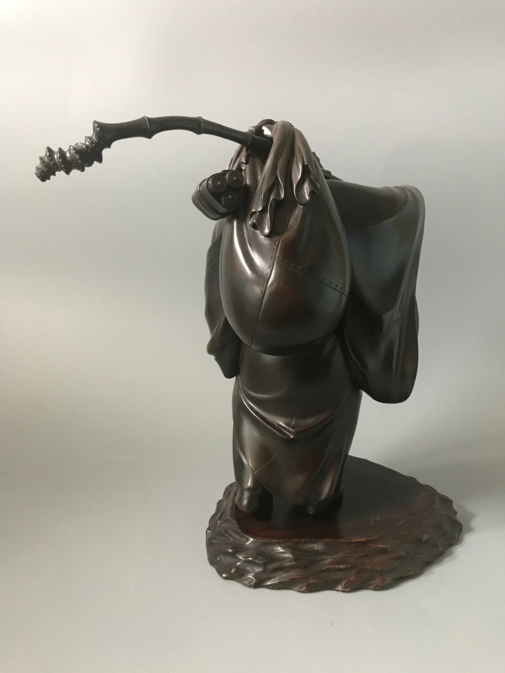 Wonderful Meiji  Japanese Bronze of Hotei . View IV