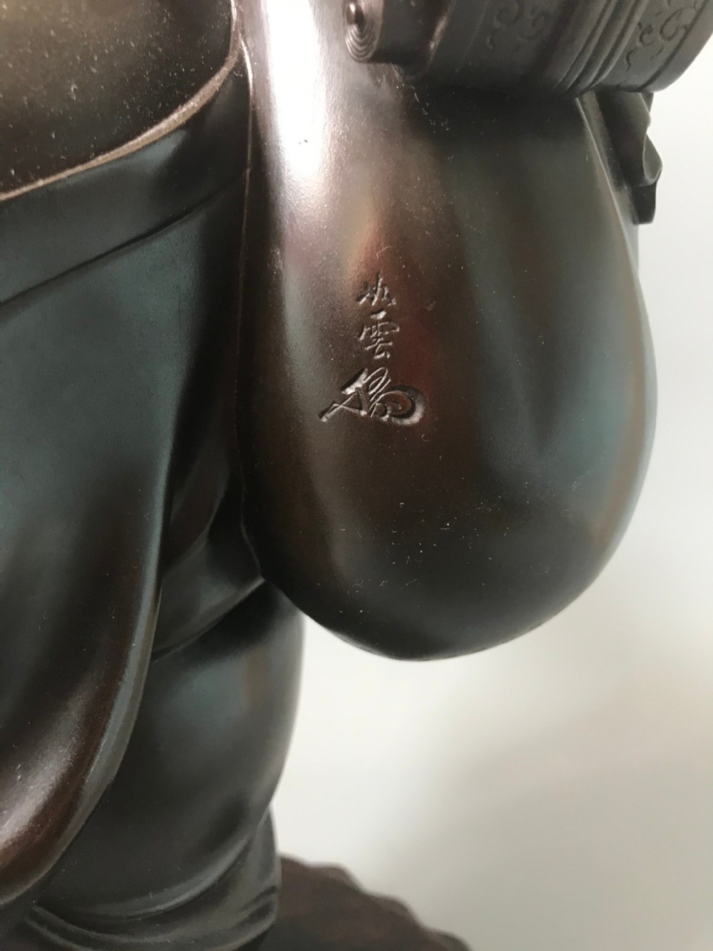 Wonderful Meiji  Japanese Bronze of Hotei . View VI