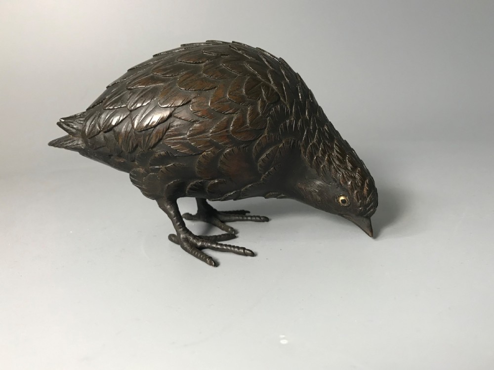 Charming pair of Japanese Bronze Quails. View VII