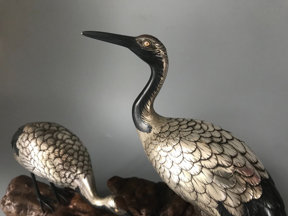 JAPANESE OKIMONO of CRANES. View V