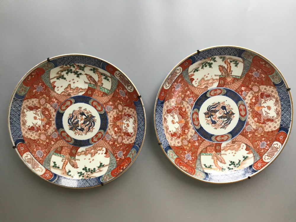 Large pair of Japanese IMARI plates.