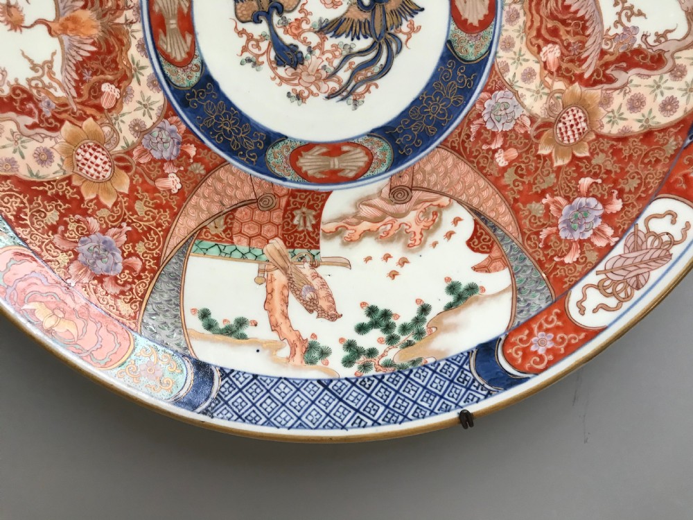 Large pair of Japanese IMARI plates. View V